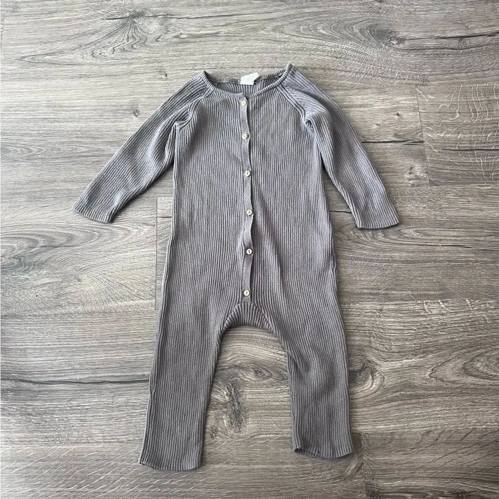 H&M Rib-knit Cotton Romper Suit size 12 months